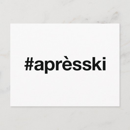 Carte Postale Hashtag SKI APRES (Devant)