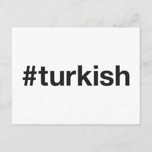 Carte Postale Hashtag TURKISH