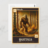 Carte Postale Hastings, Nebraska | VINTAGE (Devant / Derrière)