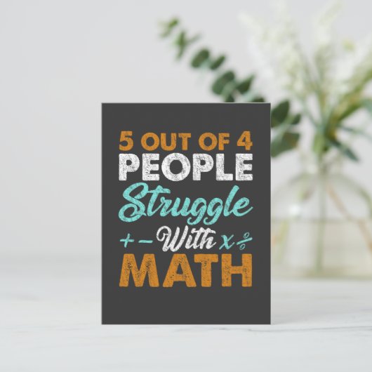 Carte Postale Hate Math Lutte Funny Mathematician plaisanteries (Debout devant)