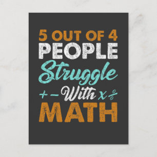 Carte Postale Hate Math Lutte Funny Mathematician plaisanteries
