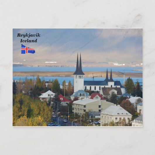 Carte Postale Háteigskirkja, Reykjavik, Islande. (Devant)