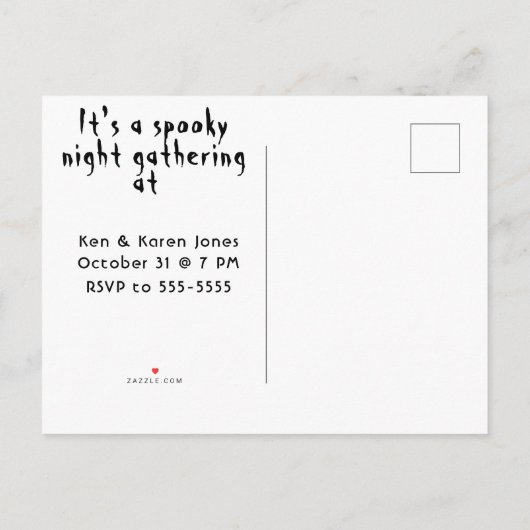 Carte Postale Hauning Dark Night Invitation (Dos)