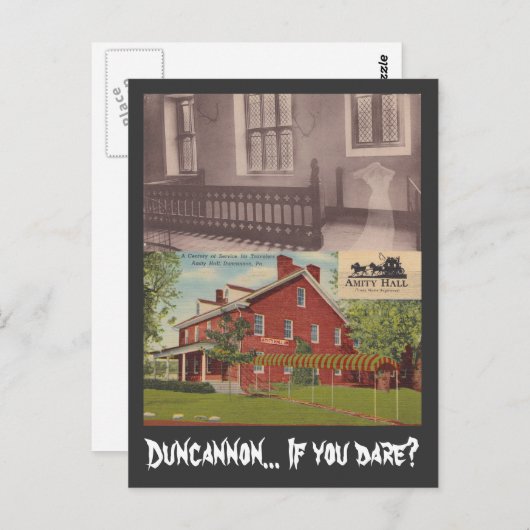 Carte postale Haunted Amity Hall Duncannon PA & Gh (Devant / Derrière)
