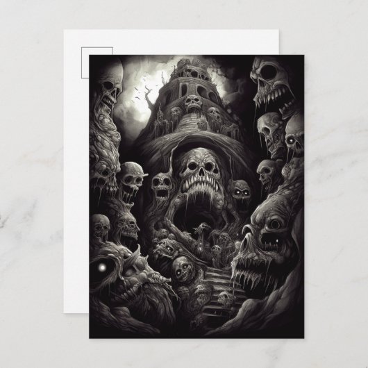 Carte postale Haunted Building Monsters Horreur Ar (Devant / Derrière)