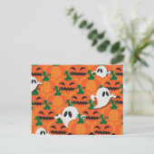 Carte Postale Haunted Halloween Citrouille Patch Ghosts (Debout devant)