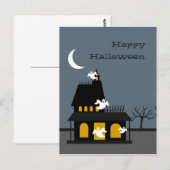 Carte postale Haunted House Halloween (Devant / Derrière)