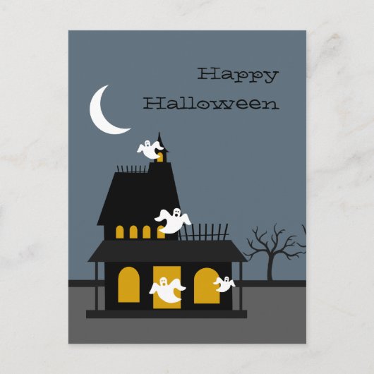 Carte postale Haunted House Halloween (Devant)