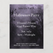 Carte postale Haunted Sky Purple Mist Halloween Pa (Devant)