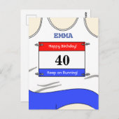 Carte Postale Haut blanc coureur (Devant / Derrière)