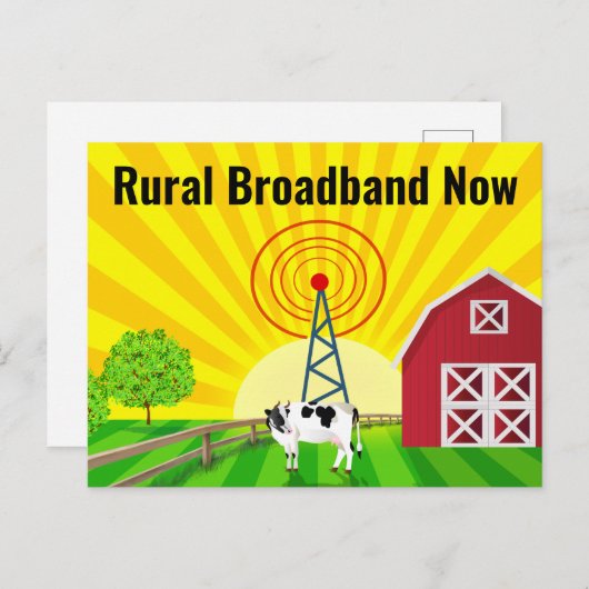 Carte Postale Haut débit rural maintenant (Devant / Derrière)