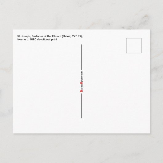 Carte Postale Haut du torse de St. Joseph (Détail; VVP 09) (Dos)