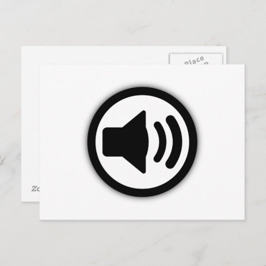 Carte Postale Haut-parleur audio (Devant / Derrière)