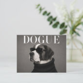 Carte Postale Haute Couture Luxueuse St Bernard (Debout devant)