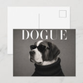 Carte Postale Haute Couture Luxueuse St Bernard (Devant / Derrière)