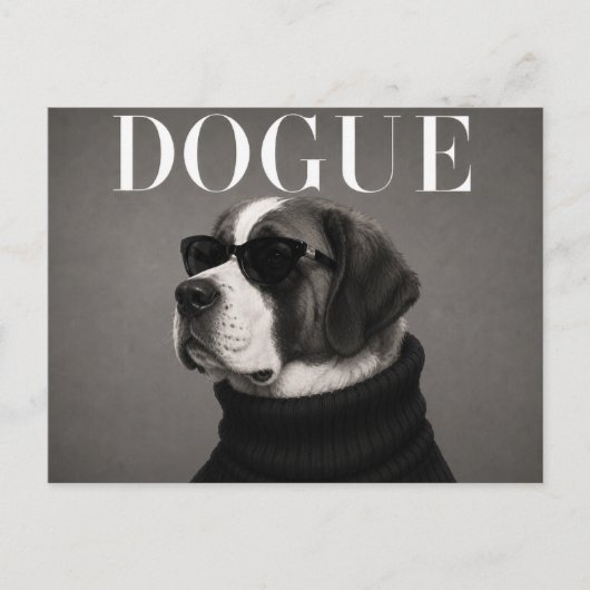 Carte Postale Haute Couture Luxueuse St Bernard (Devant)