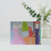 Carte Postale Haute Couture vintage (Debout devant)