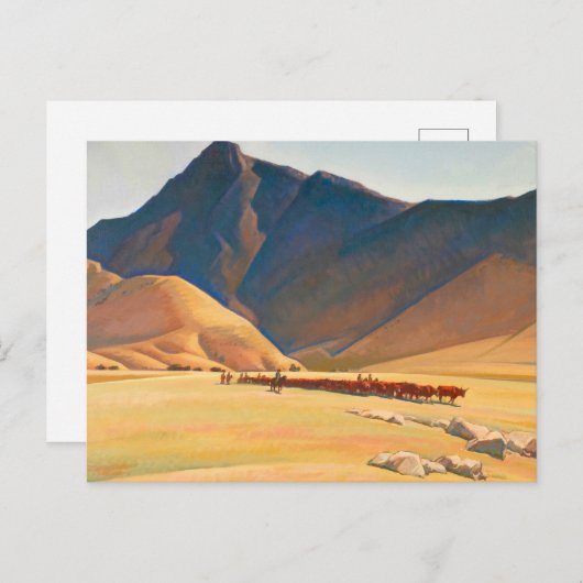 Carte Postale Hautes collines de Tehachapi, 1936 par Maynard Dix (Devant / Derrière)