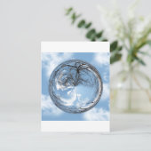 Carte Postale Hauteurs du Ciel avec arbre, nuages, ciel, bulle (Debout devant)