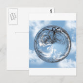 Carte Postale Hauteurs du Ciel avec arbre, nuages, ciel, bulle (Devant / Derrière)