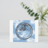 Carte Postale Hauteurs du Ciel avec arbre, nuages, ciel, bulle (Debout devant)