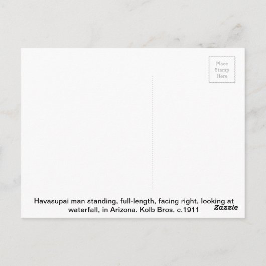 Carte Postale Hava Supai (Dos)