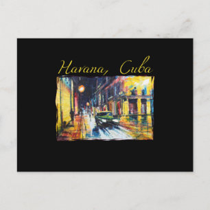 Carte Postale Havana Cuba - Habana Vieja scène de nuit