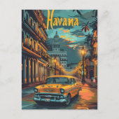 Carte Postale Havana Dreams : Croisière en voiture d'époque (Devant)