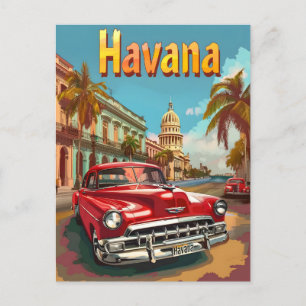 Carte Postale Havana Dreams : Croisière en voiture d'époque