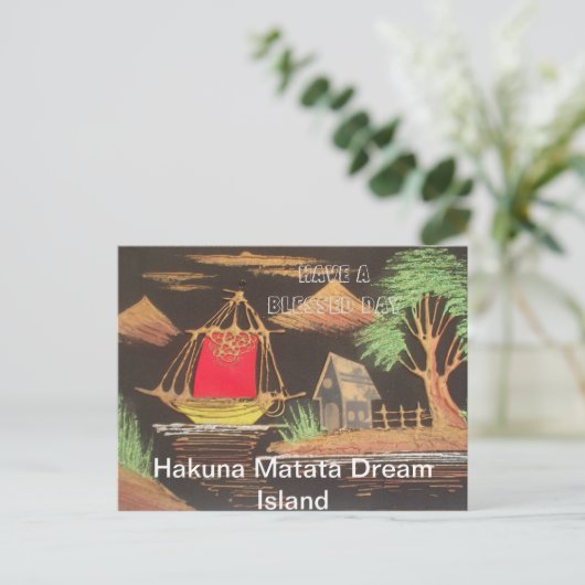 Carte Postale Have a Blessed Day Hakuna Matata Postcard (Debout devant)