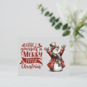 Carte Postale Have Yourself Merry Little Christmas Snowman (Debout devant)