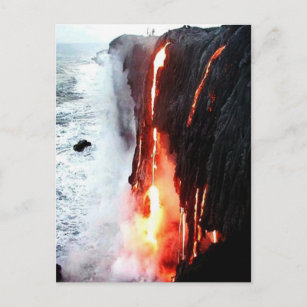 Carte postale Hawaï de la lave volcanique