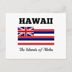 Carte Postale Hawaï, drapeau et devise