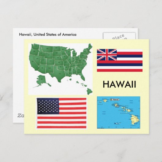 Carte Postale Hawaï, États-Unis (Devant / Derrière)