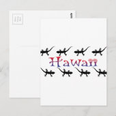 Carte Postale hawai geckos (Devant / Derrière)