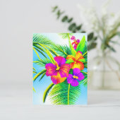 Carte Postale Hawaï Tropical Motif sans couture (Debout devant)