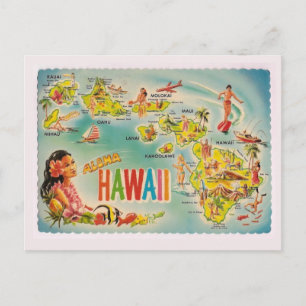 Carte postale hawaïenne vintage