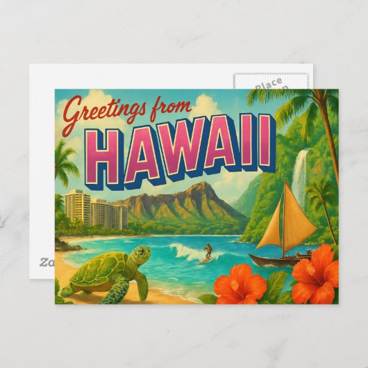 Carte postale HAWAII (Devant / Derrière)