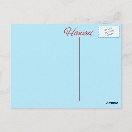 Carte postale - HAWAII (Dos)