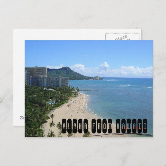 Carte Postale hawaii[1], Aloha d'Hawaii (Devant / Derrière)