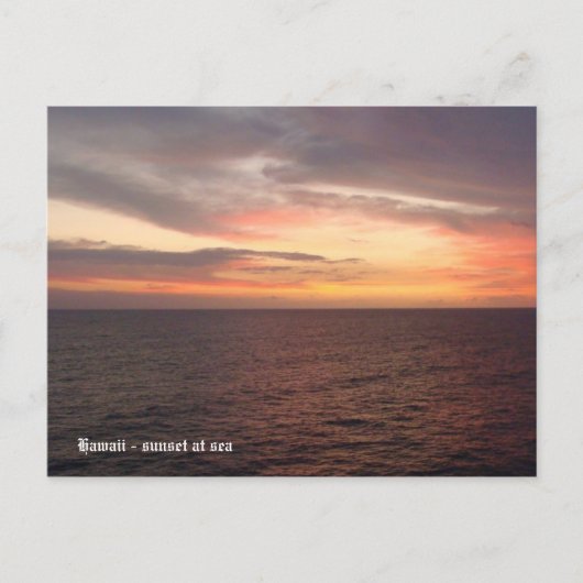 Carte Postale hawaii 2008 (394), Hawaii - coucher de soleil en m (Devant)