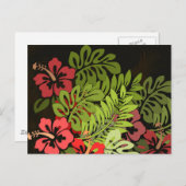 Carte Postale Hawaii Aloha Flower Art Print (Devant / Derrière)