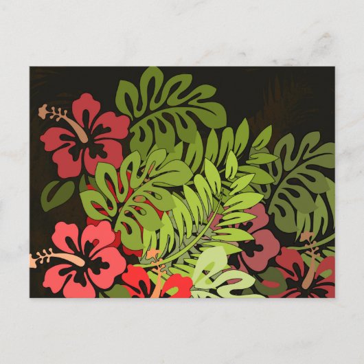 Carte Postale Hawaii Aloha Flower Art Print (Devant)