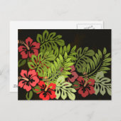 Carte Postale Hawaii Aloha Flower Art Print (Devant / Derrière)