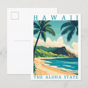 Carte Postale Hawaii Aloha State USA Travel Place