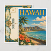 Carte Postale Hawaii Diamond Head GeoSaga (Devant / Derrière)