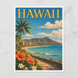 Carte Postale Hawaii Diamond Head GeoSaga