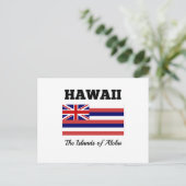 Carte Postale Hawaii, Drapeau et Devise (Debout devant)
