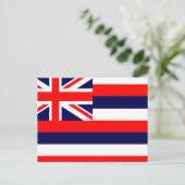 CARTE POSTALE HAWAII / DRAPEAU HAWAIIEN (Debout devant)