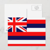 CARTE POSTALE HAWAII / DRAPEAU HAWAIIEN (Devant / Derrière)